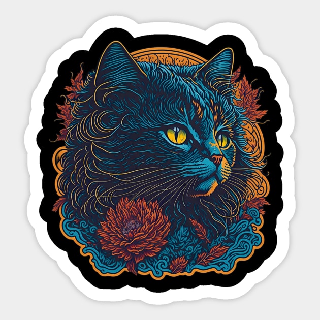 Cat Breed - LaPerm Cat Sticker by ImaginativeInkPOD